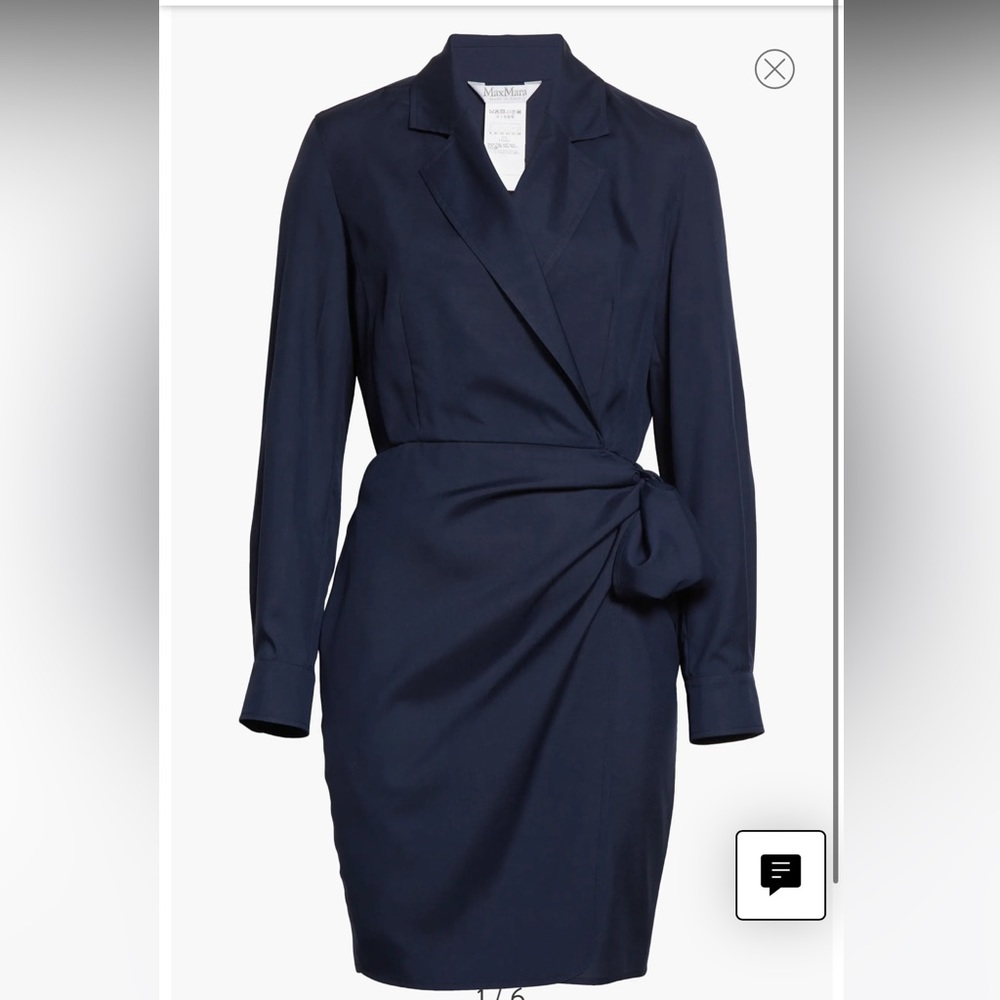Max Mara James Long Sleeve Silk Wrap Dress - Picture 9 of 9